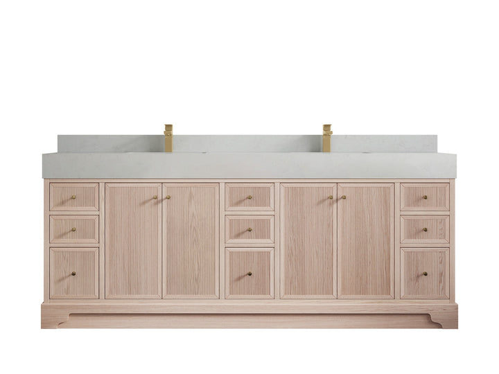 Manhattan White Oak 84 in. W x 22 in. D Double Sink Bathroom Vanity - photo 10