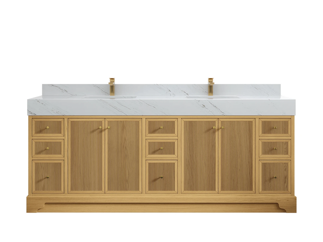 Manhattan White Oak 84 in. W x 22 in. D Double Sink Bathroom Vanity | 
              
                White Oak
                
                  
             - MNH_WHOK_CA_LZ_84 - photo №11