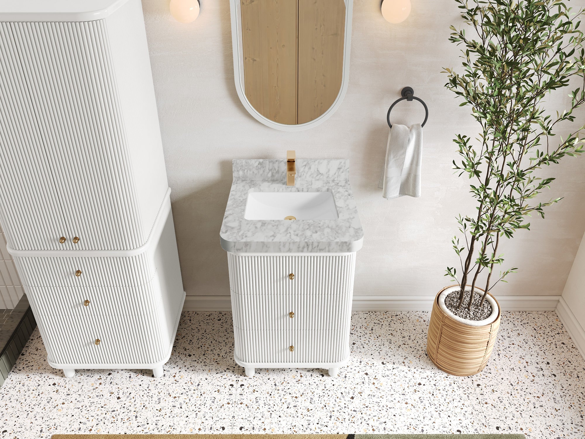 Miami 24 in. W x 22 in. D Single Sink Bathroom Vanity - Willow Bath and Vanity