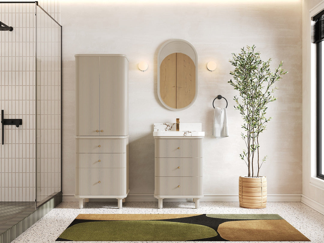 Miami 24 in. W x 22 in. D Single Sink Bathroom Vanity - Willow Bath and Vanity