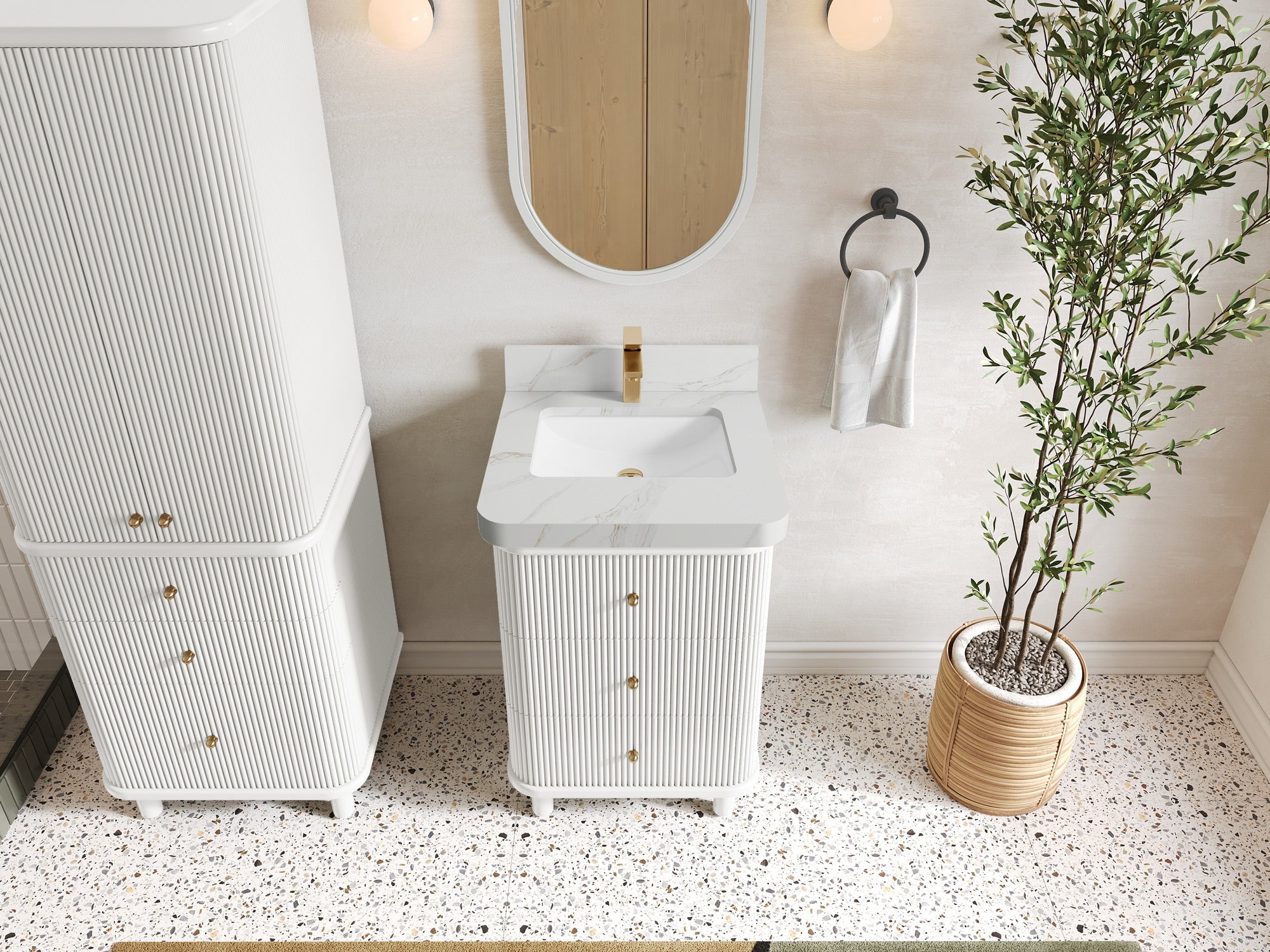 Miami 24 in. W x 22 in. D Single Sink Bathroom Vanity - Willow Bath and Vanity