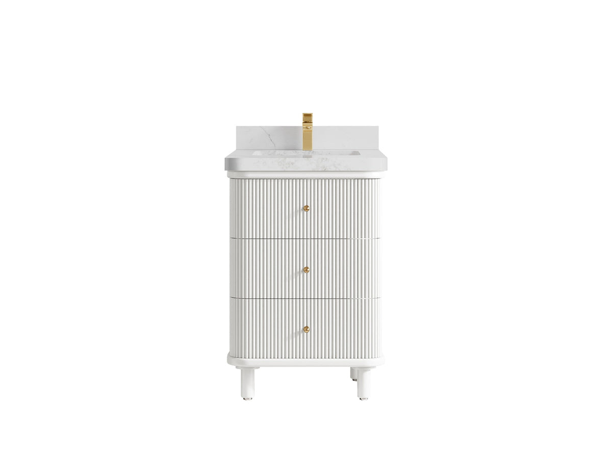 Miami 24 in. W x 22 in. D Single Sink Bathroom Vanity - Willow Bath and Vanity