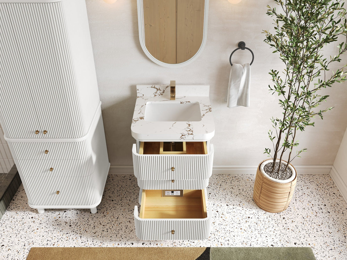 Miami 24 in. W x 22 in. D Single Sink Bathroom Vanity - Willow Bath and Vanity