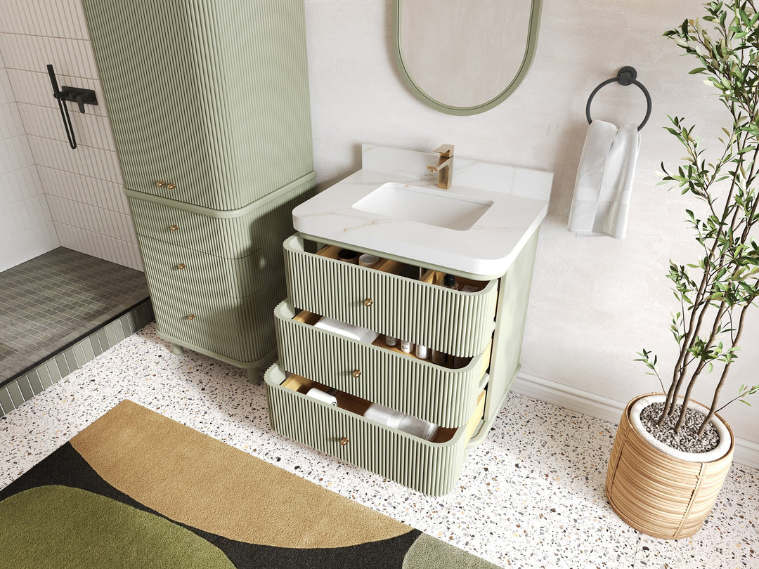 Miami 30 in. W x 22 in. D Single Sink Bathroom Vanity - Willow Bath and Vanity