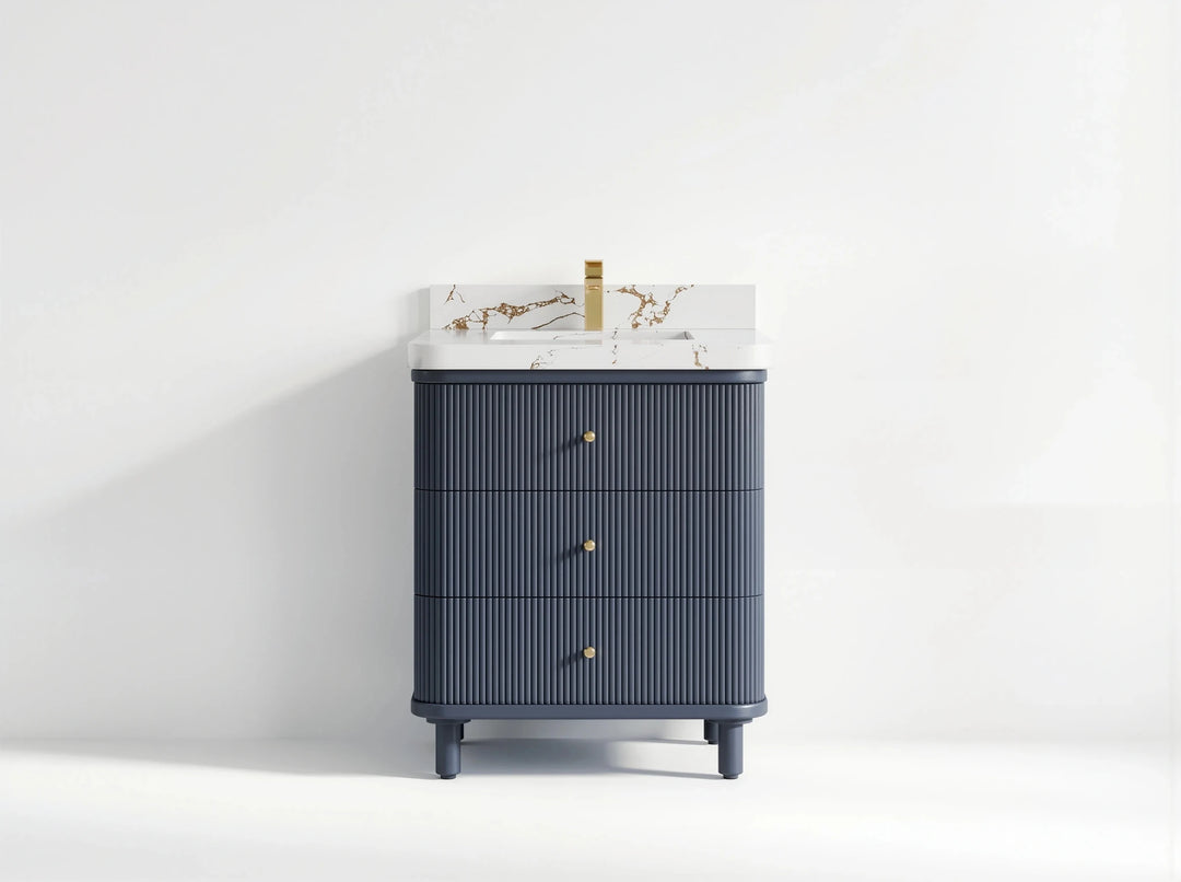 Miami 30 in. W x 22 in. D Single Sink Bathroom Vanity | 
              
                Hale Navy Blue
                
                  
             - MIA-CAB-HLN-29 - photo №1