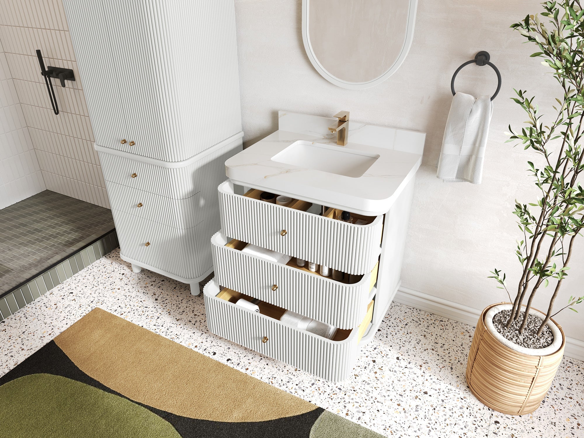 Miami 30 in. W x 22 in. D Single Sink Bathroom Vanity - Willow Bath and Vanity