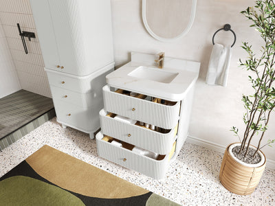 Miami 30 in. W x 22 in. D Single Sink Bathroom Vanity - Willow Bath and Vanity