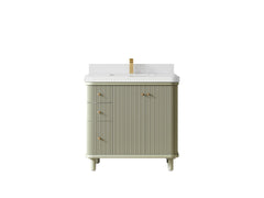 Miami 36 in. W x 22 in. D Center Sink Bathroom Vanity - photo 16