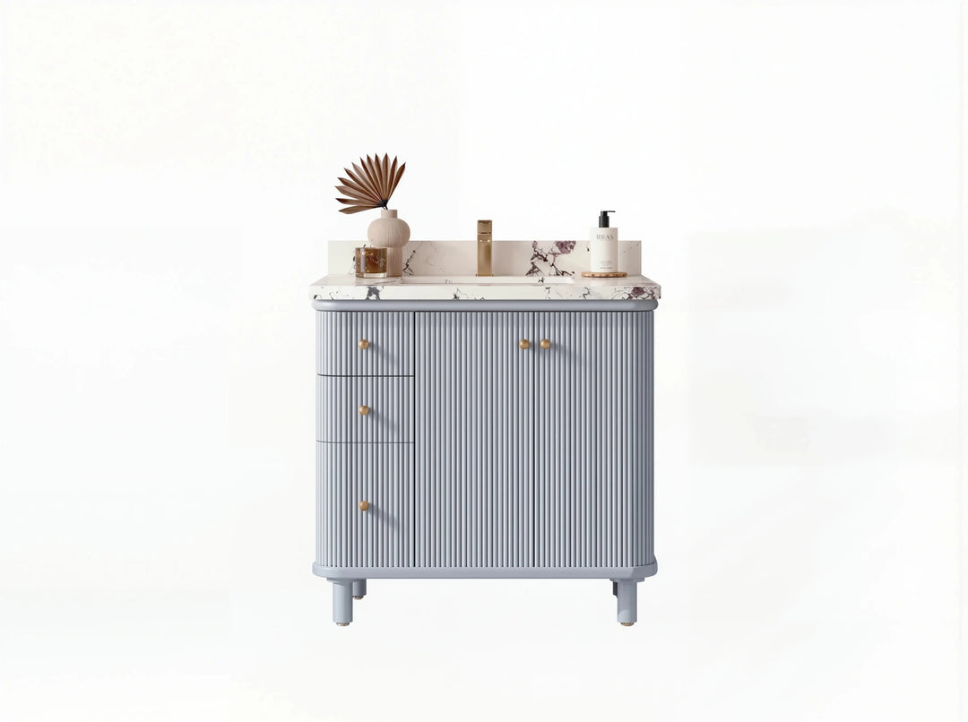 Miami 36 in. W x 22 in. D Center Sink Bathroom Vanity | 
              
                Blue Heather
                
                  
             - MIA_BLU_CA_LZ_36CR - photo №1