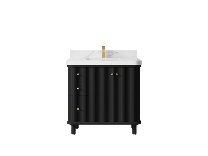 Miami 36 in. W x 22 in. D Center Sink Bathroom Vanity - photo 8