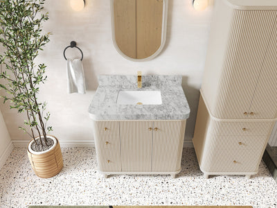 Miami 36 in. W x 22 in. D Center Sink Bathroom Vanity - Willow Bath and Vanity
