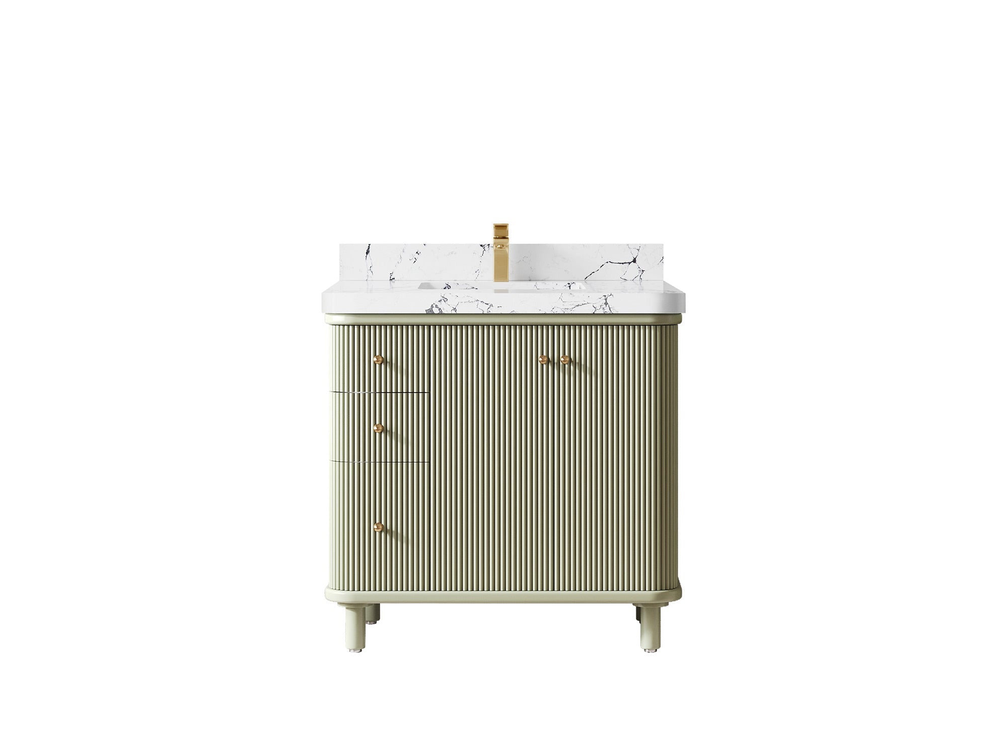 Miami 36 in. W x 22 in. D Center Sink Bathroom Vanity - Willow