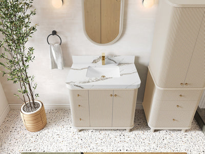 Miami 36 in. W x 22 in. D Center Sink Bathroom Vanity - Willow Bath and Vanity