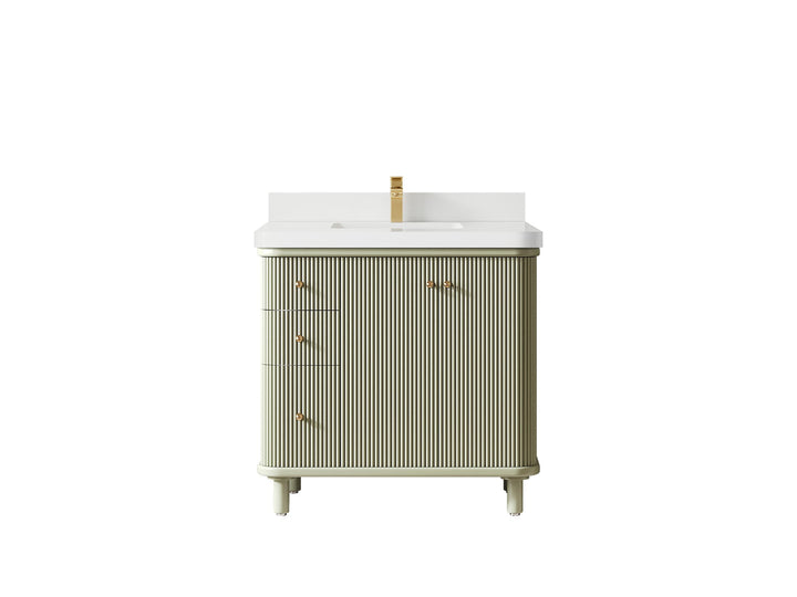 Miami 36 in. W x 22 in. D Center Sink Bathroom Vanity - photo 18