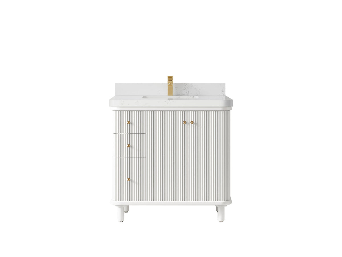 Miami 36 in. W x 22 in. D Center Sink Bathroom Vanity - Willow Bath and Vanity