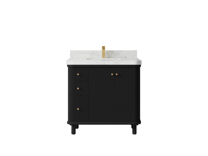 Miami 36 in. W x 22 in. D Center Sink Bathroom Vanity - photo 10