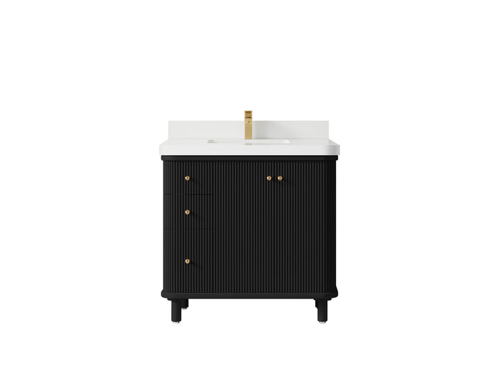 Miami 36 in. W x 22 in. D Center Sink Bathroom Vanity - photo 18