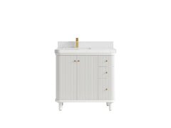 Miami 36 in. W x 22 in. D Left Offset Sink Bathroom Vanity - photo 17