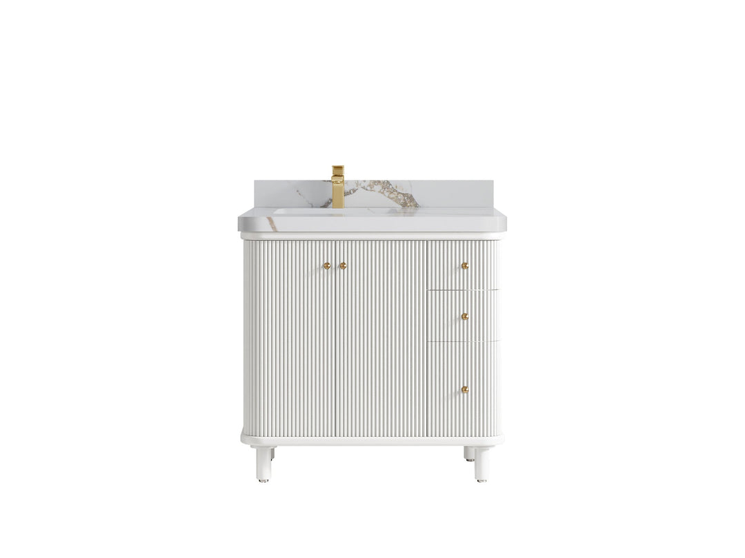 Miami 36 in. W x 22 in. D Left Offset Sink Bathroom Vanity - Willow Bath and Vanity
