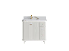 Miami 36 in. W x 22 in. D Left Offset Sink Bathroom Vanity - photo 21