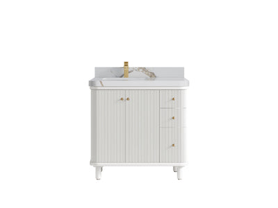 Miami 36 in. W x 22 in. D Left Offset Sink Bathroom Vanity - Willow Bath and Vanity