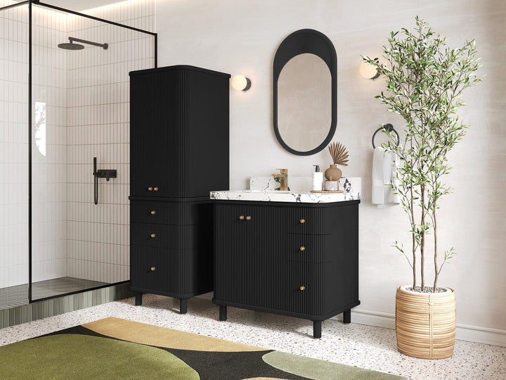 Miami 36 in. W x 22 in. D Left Offset Sink Bathroom Vanity - photo 2