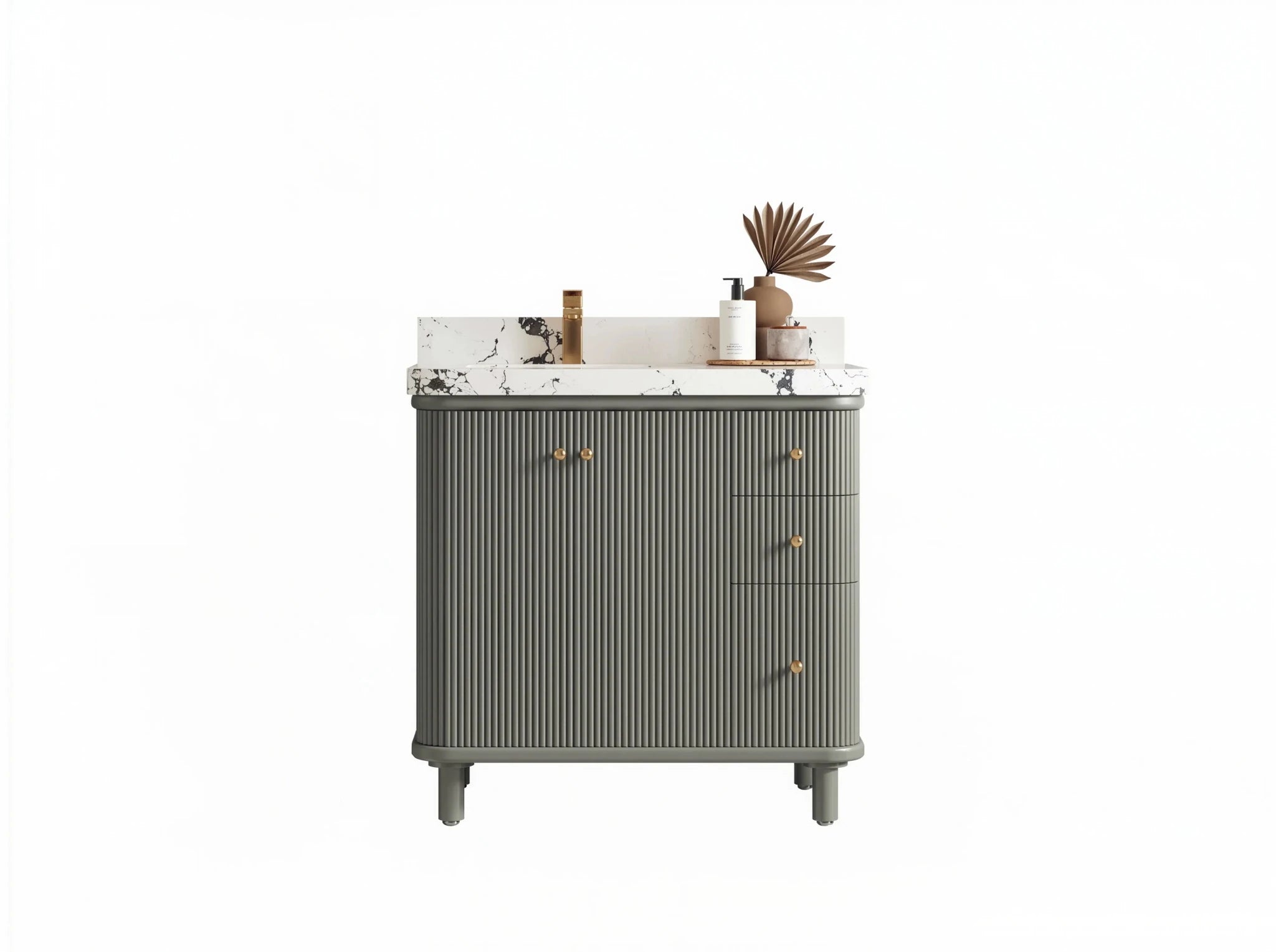 Miami 36 in. W x 22 in. D Left Offset Sink Bathroom Vanity - Willow Bath and Vanity