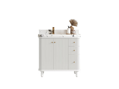 Miami 36 in. W x 22 in. D Left Offset Sink Bathroom Vanity - Willow Bath and Vanity