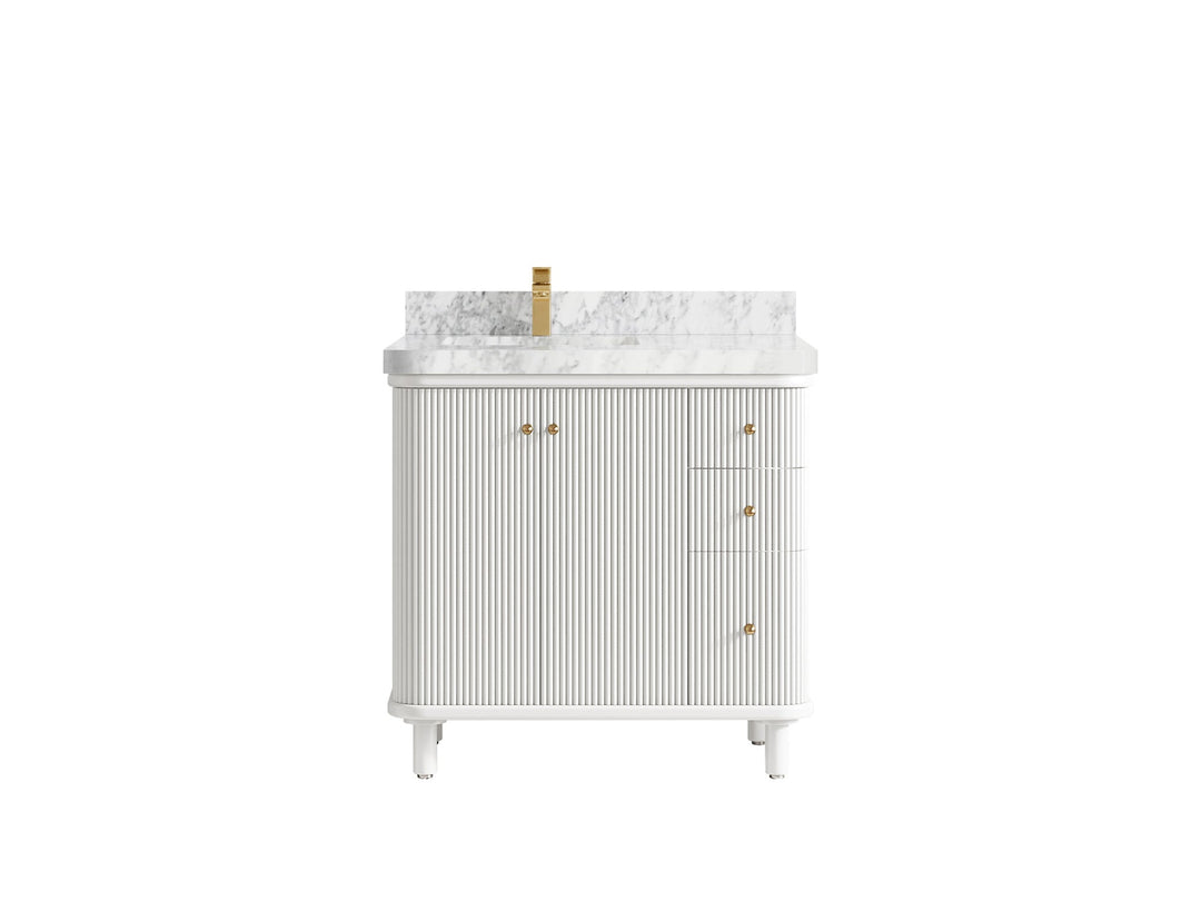 Miami 36 in. W x 22 in. D Left Offset Sink Bathroom Vanity - Willow Bath and Vanity