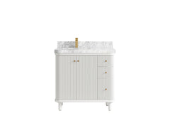 Miami 36 in. W x 22 in. D Left Offset Sink Bathroom Vanity - photo 13