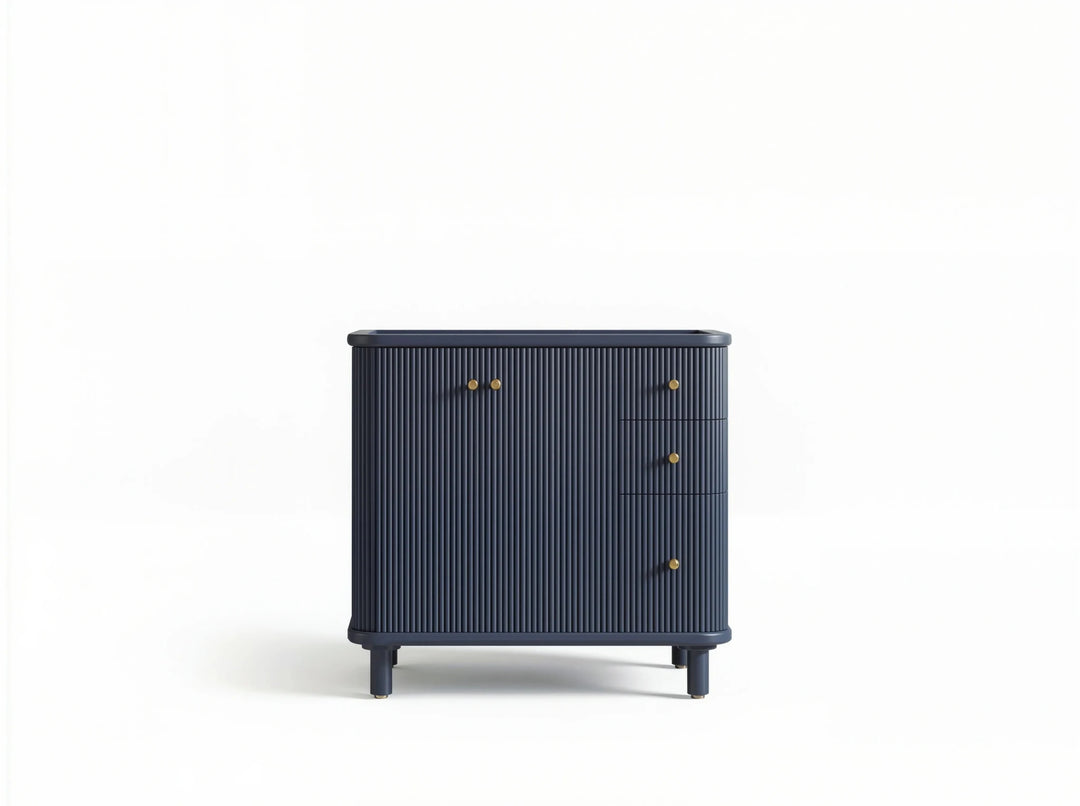 Miami 36 in. W x 22 in. D Left Offset Sink Bathroom Vanity | 
              
                Hale Navy Blue
                
                  
             - MIA-CAB-HLN-35L - photo №4