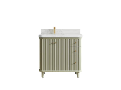 Miami 36 in. W x 22 in. D Left Offset Sink Bathroom Vanity - Willow Bath and Vanity