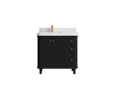 Miami 36 in. W x 22 in. D Left Offset Sink Bathroom Vanity - Willow Bath and Vanity