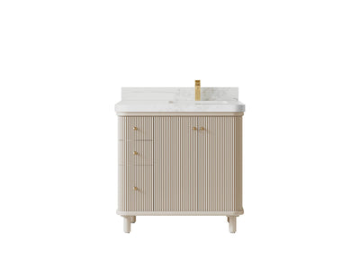 Miami 36 in. W x 22 in. D Right Offset Sink Bathroom Vanity - Willow Bath and Vanity