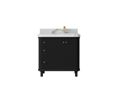 Miami 36 in. W x 22 in. D Right Offset Sink Bathroom Vanity - Willow Bath and Vanity