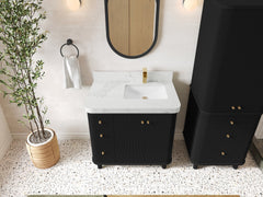 Miami 36 in. W x 22 in. D Right Offset Sink Bathroom Vanity - photo 10