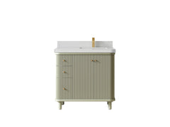 Miami 36 in. W x 22 in. D Right Offset Sink Bathroom Vanity - photo 15