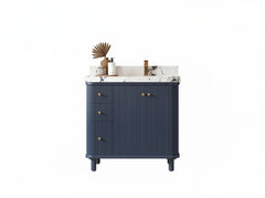 Miami 36 in. W x 22 in. D Right Offset Sink Bathroom Vanity - photo 1