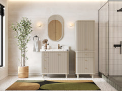 Miami 36 in. W x 22 in. D Right Offset Sink Bathroom Vanity - photo 4