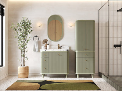 Miami 36 in. W x 22 in. D Right Offset Sink Bathroom Vanity - Willow Bath and Vanity