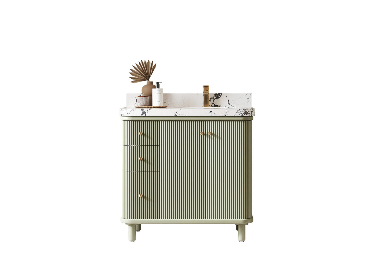 Miami 36 in. W x 22 in. D Right Offset Sink Bathroom Vanity - Willow Bath and Vanity