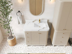 Miami 36 in. W x 22 in. D Right Offset Sink Bathroom Vanity - photo 20