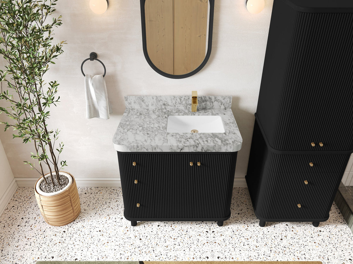 Miami 36 in. W x 22 in. D Right Offset Sink Bathroom Vanity - Willow Bath and Vanity
