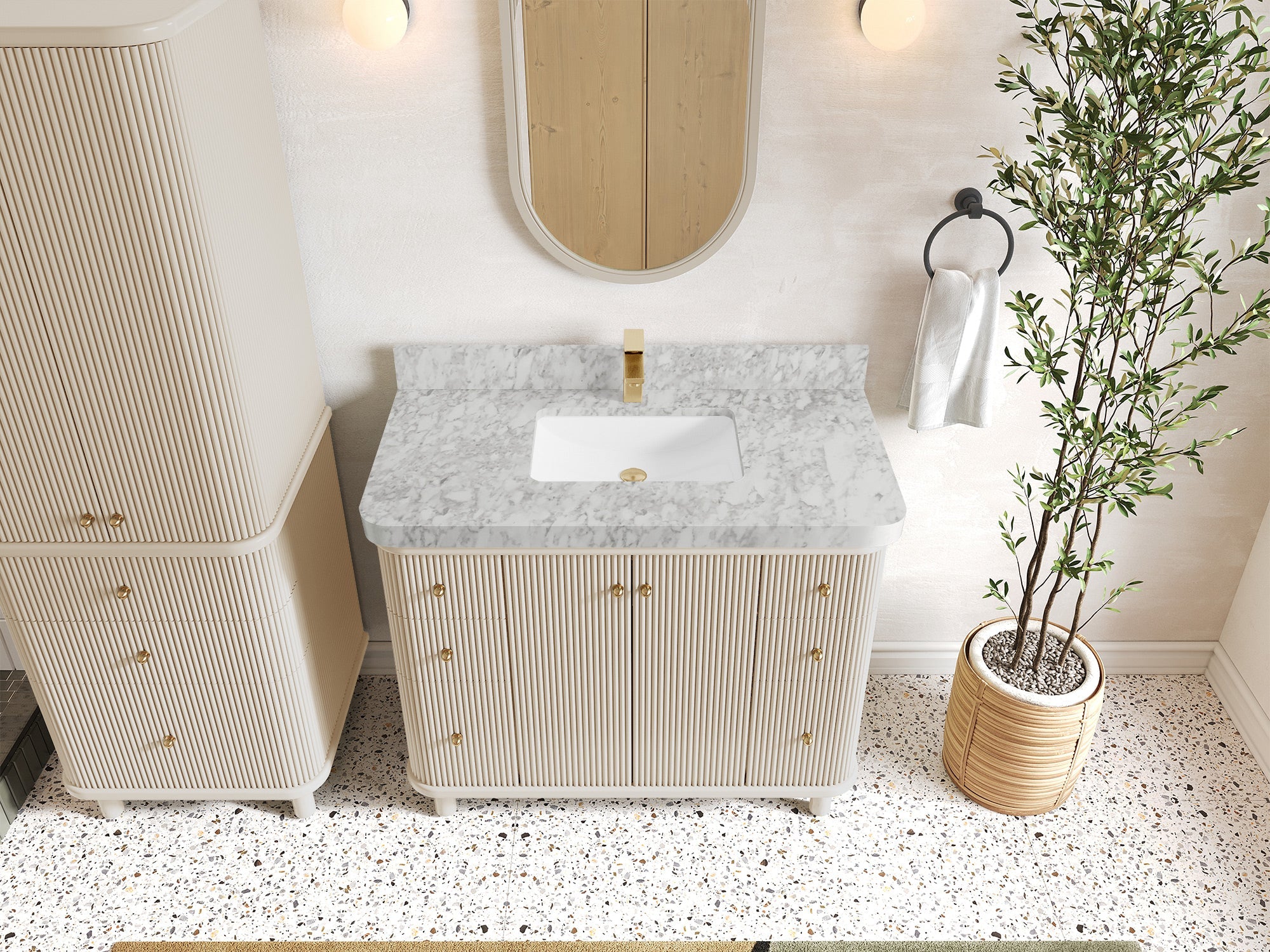 Miami 42 in. W x 22 in. D Single Sink Bathroom Vanity - Willow Bath and Vanity