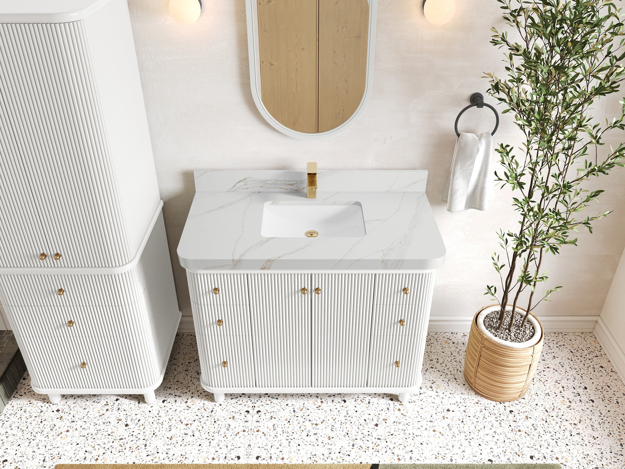 Miami 42 in. W x 22 in. D Single Sink Bathroom Vanity - Willow Bath and Vanity
