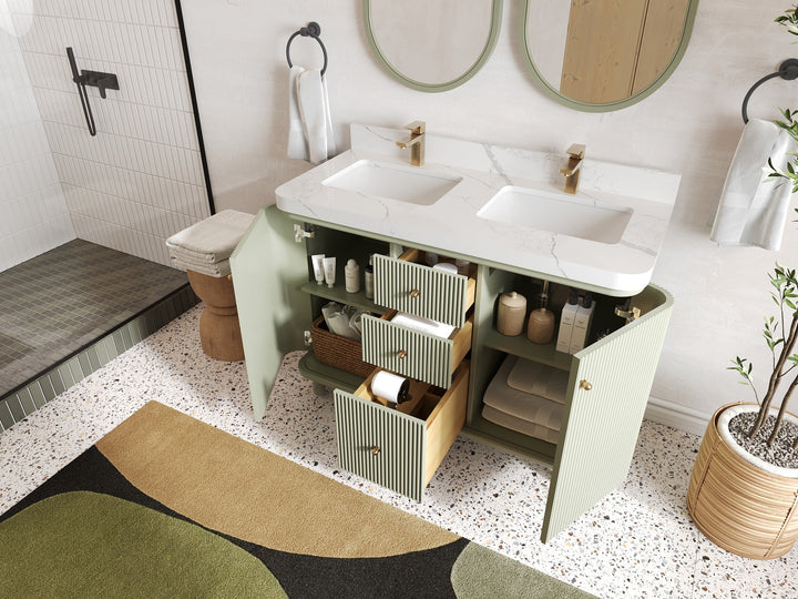 Miami 48 in. W x 22 in. D Double Sink Bathroom Vanity - photo 3