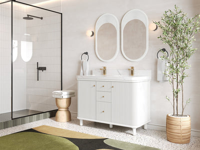 Miami 48 in. W x 22 in. D Double Sink Bathroom Vanity - Willow Bath and Vanity