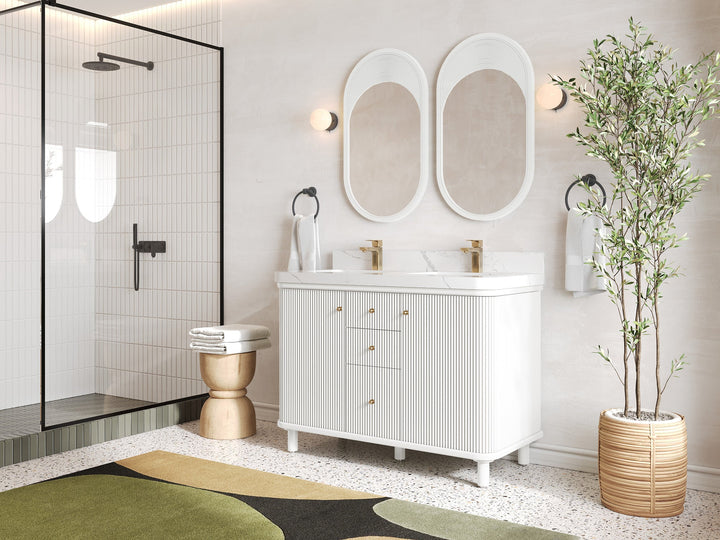 Miami 48 in. W x 22 in. D Double Sink Bathroom Vanity - photo 2