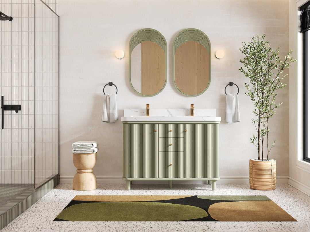 Miami 48 in. W x 22 in. D Double Sink Bathroom Vanity - Willow Bath and Vanity