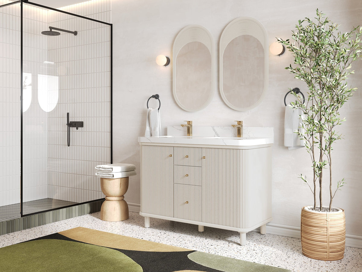 Miami 48 in. W x 22 in. D Double Sink Bathroom Vanity - Willow Bath and Vanity